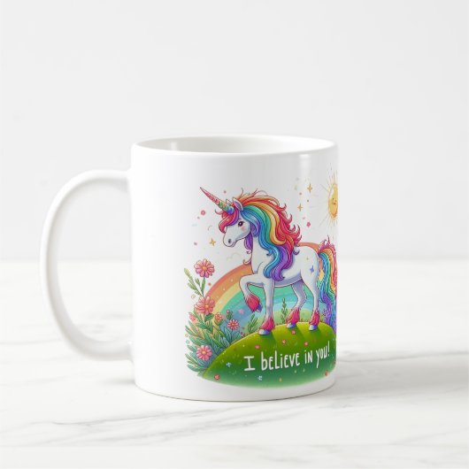 Mug Je crois en toi licorne (Gauche)