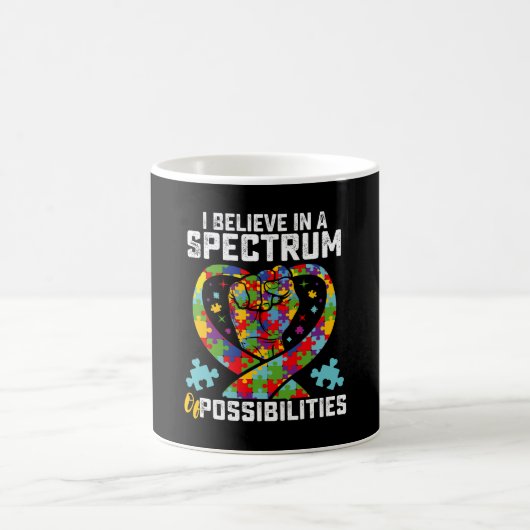 Mug Je Crois En Un Spectre De Possibilités Autisme (Centre)