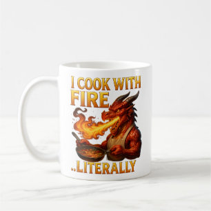 Mug Je cuisine avec du feu... Littéralement Chef Drag