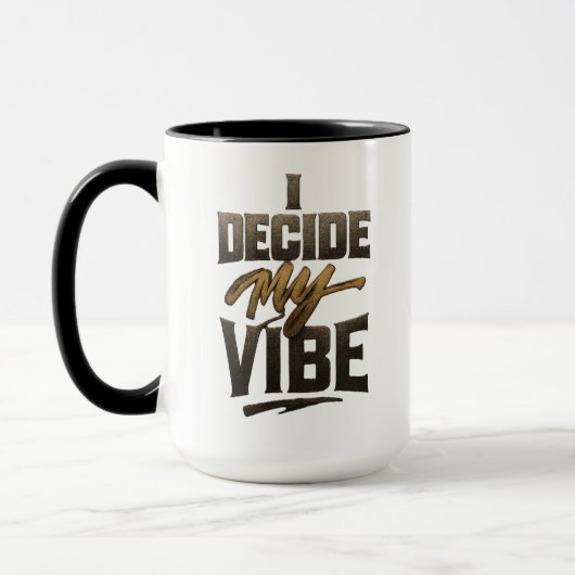 Mug « Je décide de ma vibe » – Empowerment métallisé a (Gauche)