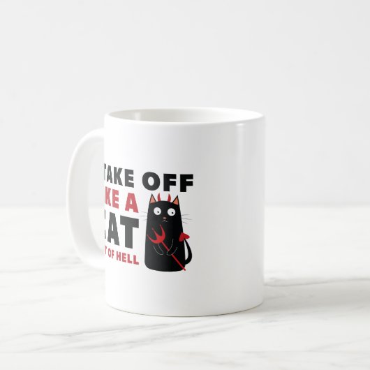 Mug Je Décolle Comme Un Chat En Enfer (Devant gauche)