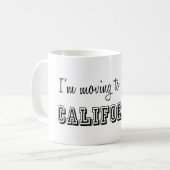 Mug Je déménage en Californie (Devant gauche)