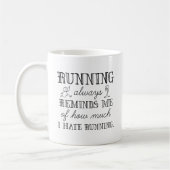 Mug Je déteste courir (Gauche)