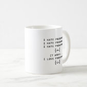 Mug Je déteste la programmation (Devant droit)
