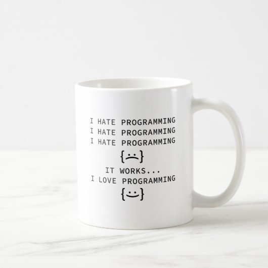 Mug Je déteste la programmation (Droite)