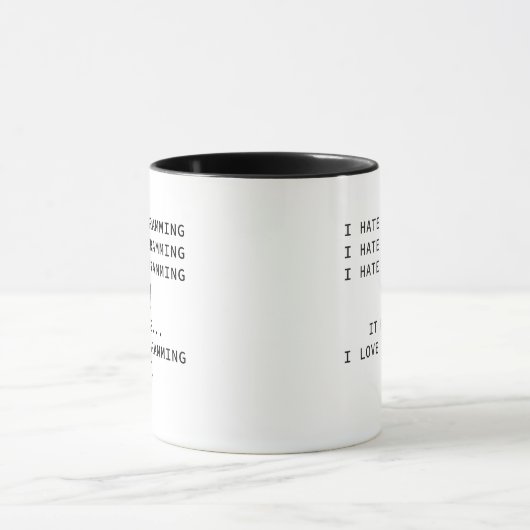 Mug Je déteste la programmation (Centre)