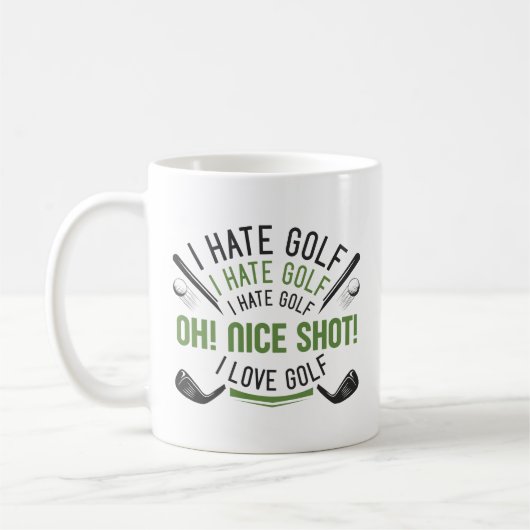 Mug Je déteste le golf (Gauche)