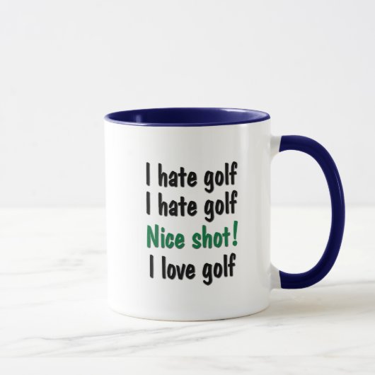 Mug Je déteste - le golf d'amour (Droite)