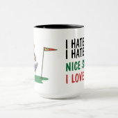 Mug Je Déteste Le Golf ! J'Aime Le Golf ! Humour (Centre)