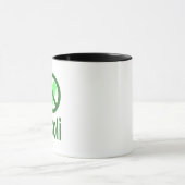 Mug Je déteste le texte vert brocoli (Centre)