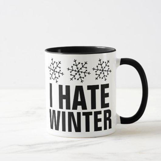MUG JE DÉTESTE LES CAFÉS D'HIVER (Droite)