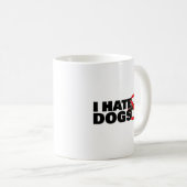 Mug Je déteste les chiens (Devant droit)