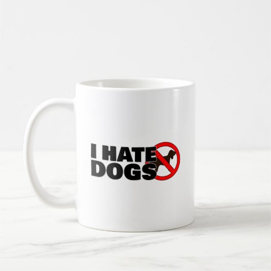 Mug Je déteste les chiens (Gauche)