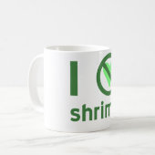 Mug Je déteste les crevettes pas d'amour (Devant gauche)