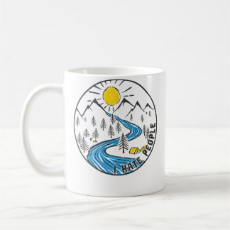 Mug Je déteste les gens Amateur de plein air de la nat