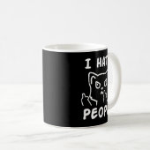 Mug Je déteste les gens qui chatent (Devant droit)