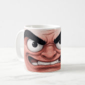 Mug "Je déteste les lundis" - Le visage en colère (Devant gauche)