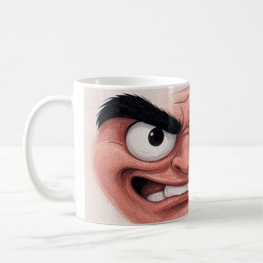 Mug "Je déteste les lundis" - Le visage en colère (Gauche)