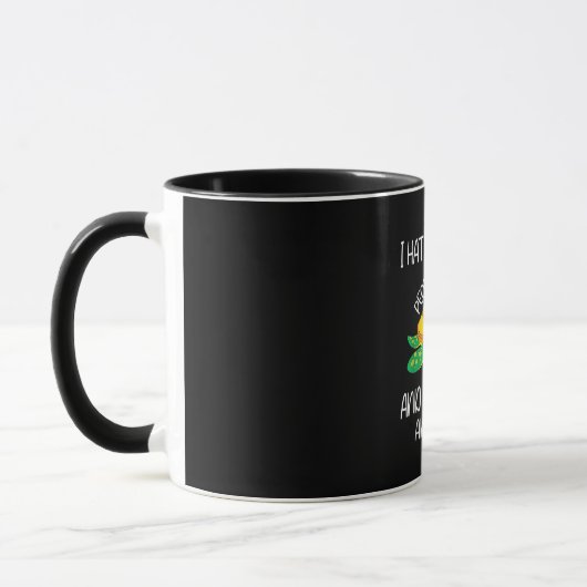 Mug Je Déteste Les Matins, Les Matins Et Les Gens (Gauche)