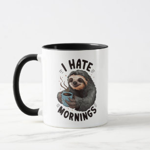 Mug Je déteste les matins Sleepy Sloth