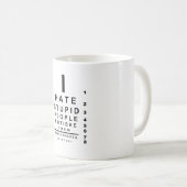 Mug Je déteste les stupides gens (Devant droit)