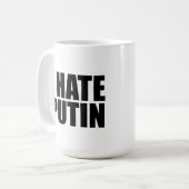 Mug Je déteste Poutine (Devant gauche)