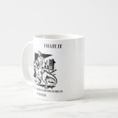 Mug Je déteste quand Jésus dirige des dinosaures dans  (Devant gauche)