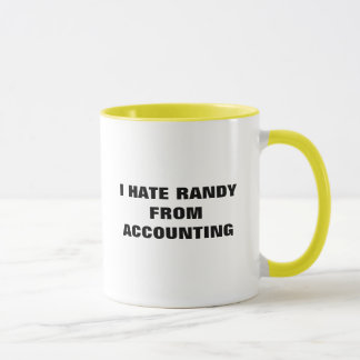 MUG JE DÉTESTE RANDY DE LA COMPTABILITÉ