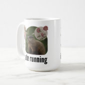 Mug Je déteste vraiment courir (avec Woodchuck rêveur) (Devant gauche)