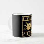 Mug Je détruit le silence| Drummer Gift Drummer (Devant gauche)