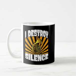 Mug Je Détruit Silence Joueur de Corne Française Instr
