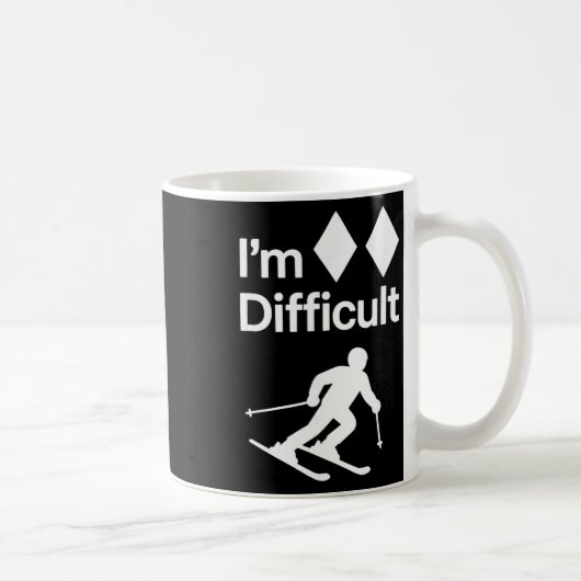 Mug Je Double Diamant Noir Double Difficulté Ski Snowb (Droite)