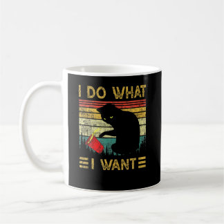 Mug Je Fais Ce Que Je Veux Chat Noir Vintage Chat Roug