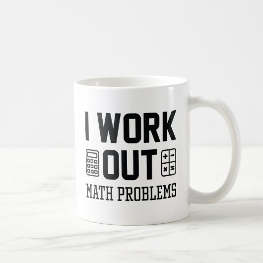 Mug Je fais des problèmes de maths (Droite)