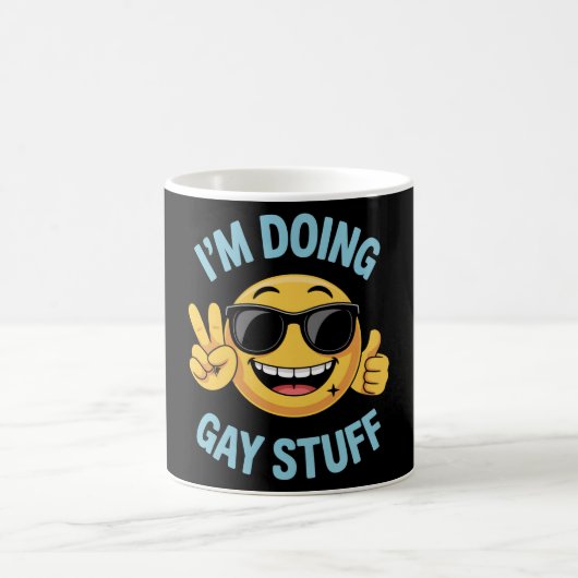 Mug Je fais des trucs gay Mème drôle LGBTQ Pride (Centre)