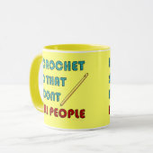 Mug Je fais du crochet, (Devant gauche)