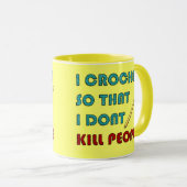 Mug Je fais du crochet, (Devant droit)