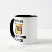 Mug Je fais ma propre science - Drôle Flaming Fart Hum (Devant gauche)