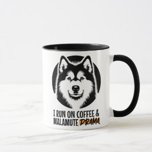 Mug Je fonctionne au café et au drame des Malamutes po