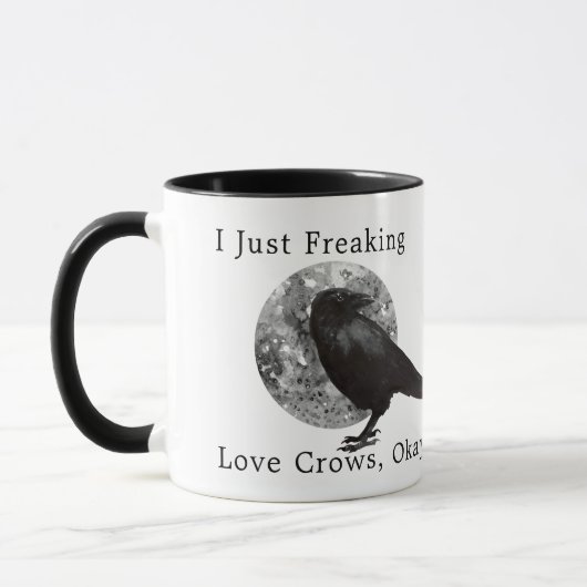 Mug Je Frappe Juste Des Crows Amoureux, D'Accord (Gauche)