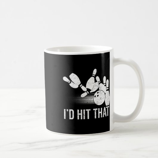Mug Je frapperais cette chemise de bowling drôle Bowle (Droite)