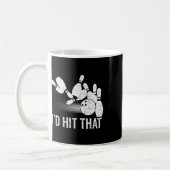 Mug Je frapperais cette chemise de bowling drôle Bowle (Gauche)