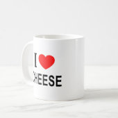 MUG JE ❤️ FROMAGE J'AIME LE FROMAGE JE COEUR FROMAGE (Devant gauche)