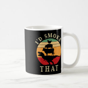 Mug Je fumerais ce barbecue Vintage de viande grill fu
