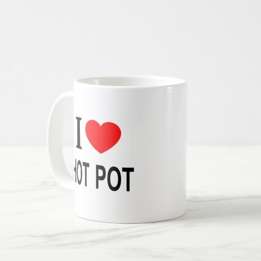 Mug Je ❤️ HOT POT J'AIME HOT POT J'AIME HOT POT (Devant gauche)