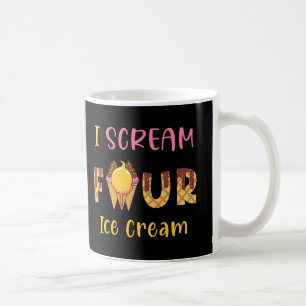 Mug Je hurle Quatre Crème de glace Enfants Garçon Fill