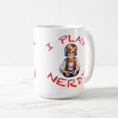 Mug Je joue au gamer nerdy (Devant droit)
