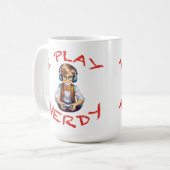 Mug Je joue au gamer nerdy (Devant gauche)
