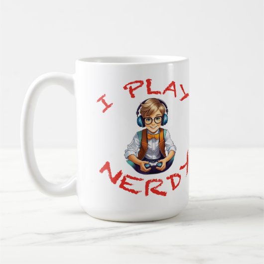 Mug Je joue au gamer nerdy (Gauche)