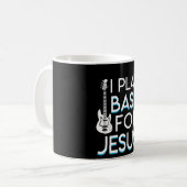 Mug Je joue la guitare basse chrétienne basse de Jésus (Devant gauche)